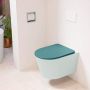 Mondiaz LAVIE wandclosetpack 36x53cm diepspoel rimless Greey (grijs) softclose quick-release toiletzitting Smag (blauw) LAVIEsetGreSma - Thumbnail 1