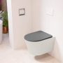 Mondiaz LAVIE wandclosetpack 36x53cm diepspoel rimless Linen (offwhite) softclose quick-release toiletzitting Dark grey (grijs) LAVIEsetLinDgr - Thumbnail 1