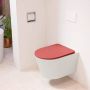 Mondiaz LAVIE wandclosetpack 36x53cm diepspoel rimless Linen (offwhite) softclose quick-release toiletzitting Fire (rood) LAVIEsetLinFir - Thumbnail 1