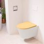 Mondiaz LAVIE wandclosetpack 36x53cm diepspoel rimless Linen (offwhite) softclose quick-release toiletzitting Ocher (geel) LAVIEsetLinOch - Thumbnail 1