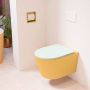 Mondiaz LAVIE wandclosetpack 36x53cm diepspoel rimless Ocher (geel) softclose quick-release toiletzitting Greey (grijs) LAVIEsetOchGre - Thumbnail 1