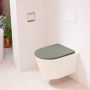 Mondiaz LAVIE wandclosetpack 36x53cm diepspoel rimless Rosee (roze) softclose quick-release toiletzitting Army (groen) LAVIEsetRosArm - Thumbnail 1