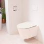 Mondiaz LAVIE wandclosetpack 36x53cm diepspoel rimless Rosee (roze) softclose quick-release toiletzitting Linen (offwhite) LAVIEsetRosLin - Thumbnail 1