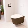 Mondiaz LAVIE wandclosetpack 36x53cm diepspoel rimless Rust (bruin) softclose quick-release toiletzitting Rosee (roze) LAVIEsetRusRos - Thumbnail 1