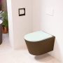Mondiaz LAVIE wandclosetpack 36x53cm diepspoel rimless Rust (bruin) softclose quick-release toiletzitting Greey (grijs) LAVIEsetRusGre - Thumbnail 1