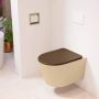 Mondiaz LAVIE wandclosetpack 36x53cm diepspoel rimless Sand (beige) softclose quick-release toiletzitting Rust (rood) LAVIEsetSanRus - Thumbnail 1