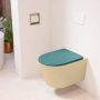 Mondiaz LAVIE wandclosetpack 36x53cm diepspoel rimless Sand (beige) softclose quick-release toiletzitting Smag (blauw) LAVIEsetSanSma - Thumbnail 1