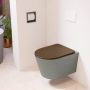 Mondiaz LAVIE wandclosetpack 36x53cm diepspoel rimless Smoke (grijs) softclose quick-release toiletzitting Rust (rood) LAVIEsetSmoRus - Thumbnail 1