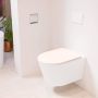 Mondiaz LAVIE wandclosetpack 36x53cm diepspoel rimless Talc (offwhite) softclose quick-release toiletzitting Rosee (roze) LAVIEsetTalRos - Thumbnail 1