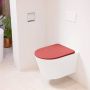 Mondiaz LAVIE wandclosetpack 36x53cm diepspoel rimless Talc (offwhite) softclose quick-release toiletzitting Fire (rood) LAVIEsetTalFir - Thumbnail 1