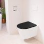 Mondiaz LAVIE wandclosetpack 36x53cm diepspoel rimless Talc (offwhite) softclose quick-release toiletzitting Urban (zwart) LAVIEsetTalUrb - Thumbnail 1