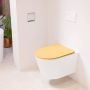 Mondiaz LAVIE wandclosetpack 36x53cm diepspoel rimless Talc (offwhite) softclose quick-release toiletzitting Ocher (geel) LAVIEsetTalOch - Thumbnail 1