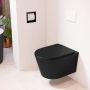 Mondiaz LAVIE wandclosetpack 36x53cm diepspoel rimless Urban (zwart) softclose quick-release toiletzitting Urban (zwart) LAVIEsetUrbUrb - Thumbnail 1