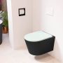 Mondiaz LAVIE wandclosetpack 36x53cm diepspoel rimless Urban (zwart) softclose quick-release toiletzitting Greey (grijs) LAVIEsetUrbGre - Thumbnail 1