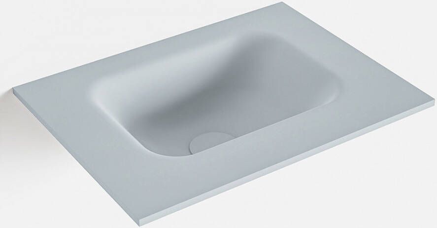 Mondiaz LEX Clay solid surface inleg wastafel voor toiletmeubel 40cm. Positie wasbak midden