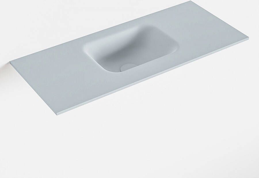 Mondiaz LEX Clay solid surface inleg wastafel voor toiletmeubel 70cm. Positie wasbak midden