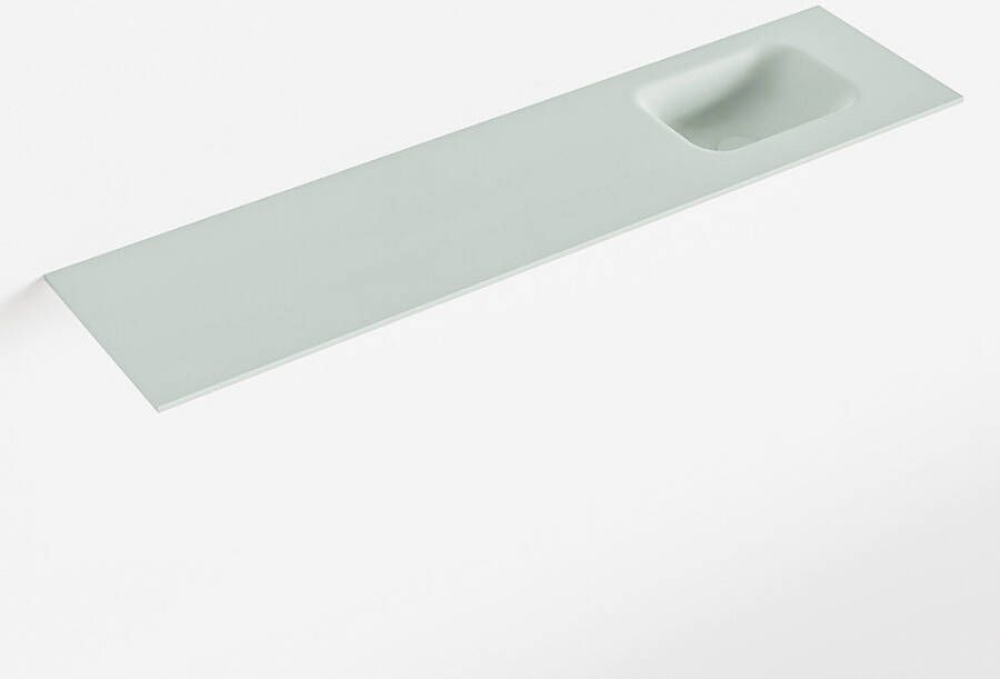 Mondiaz LEX Greey solid surface inleg wastafel voor toiletmeubel 120cm. Positie wasbak rechts