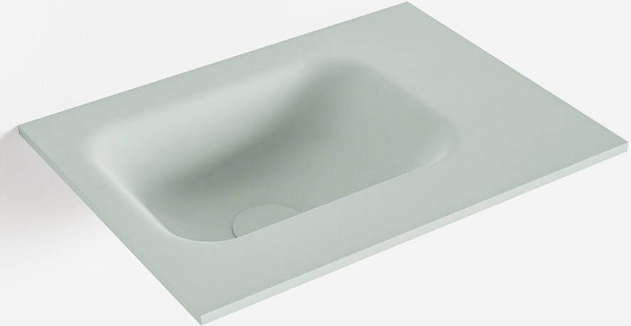 Mondiaz LEX Greey solid surface inleg wastafel voor toiletmeubel 40cm. Positie wasbak links