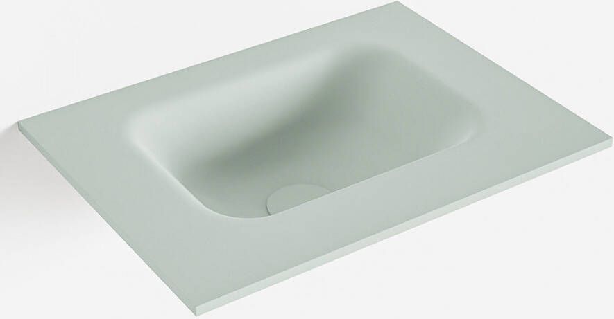 Mondiaz LEX Greey solid surface inleg wastafel voor toiletmeubel 40cm. Positie wasbak midden
