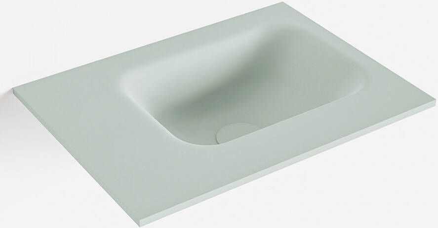 Mondiaz LEX Greey solid surface inleg wastafel voor toiletmeubel 40cm. Positie wasbak rechts