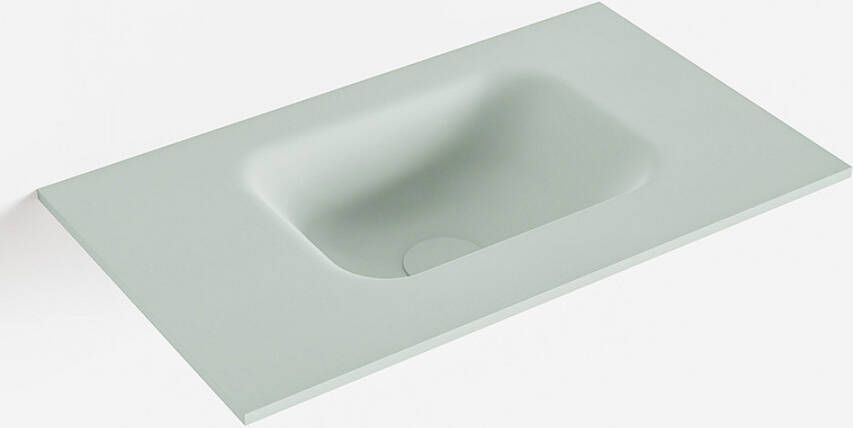Mondiaz LEX Greey solid surface inleg wastafel voor toiletmeubel 50cm. Positie wasbak rechts