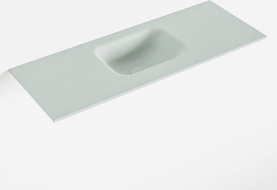 Mondiaz LEX Greey solid surface inleg wastafel voor toiletmeubel 80cm. Positie wasbak midden
