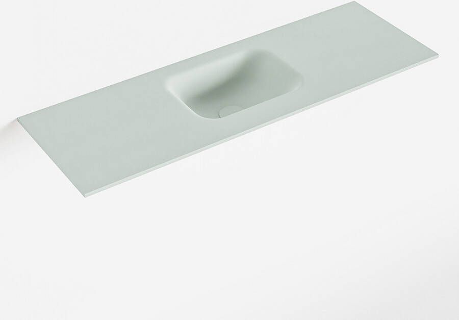 Mondiaz LEX Greey solid surface inleg wastafel voor toiletmeubel 90cm. Positie wasbak midden