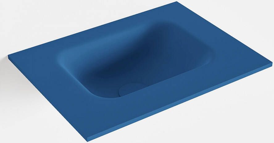 Mondiaz LEX Jeans solid surface inleg wastafel voor toiletmeubel 40cm. Positie wasbak midden