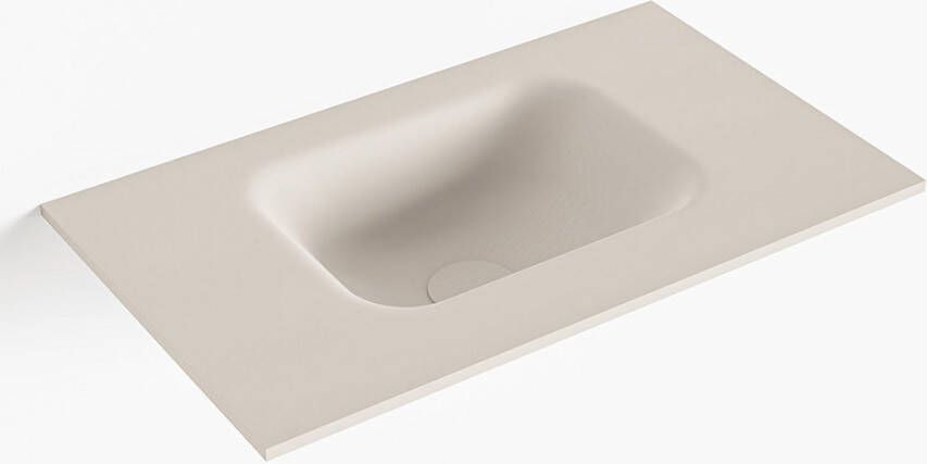 Mondiaz LEX Linen solid surface inleg wastafel voor toiletmeubel 50cm. Positie wasbak midden