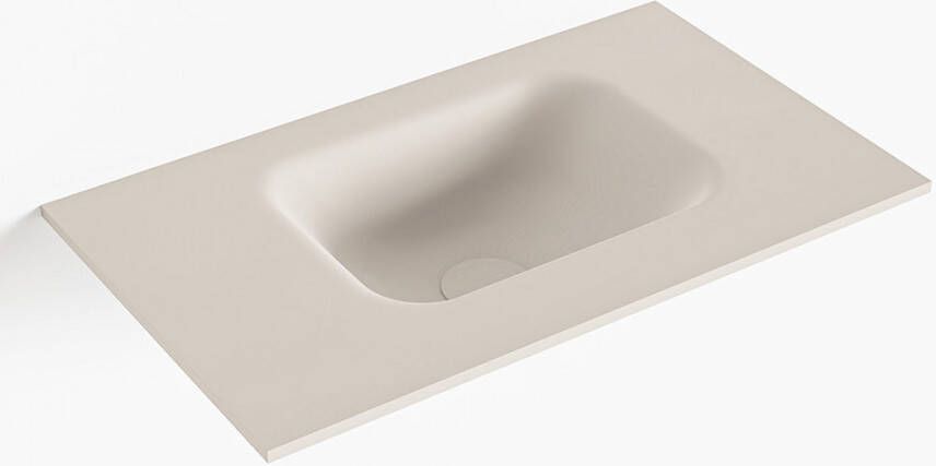 Mondiaz LEX Linen solid surface inleg wastafel voor toiletmeubel 50cm. Positie wasbak rechts