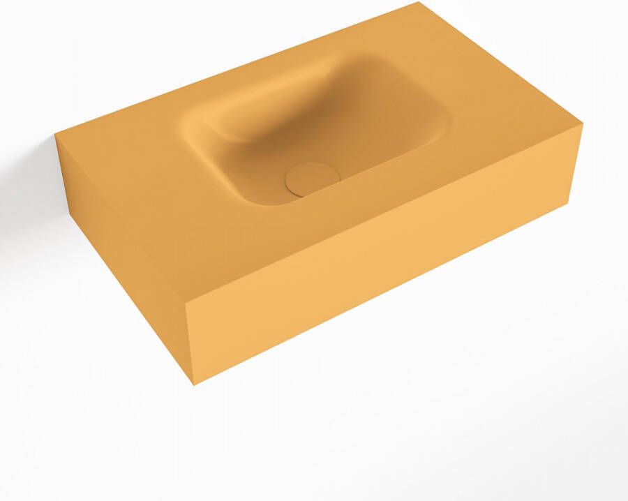 Mondiaz LEX Opbouwwastafel 50x30x12cm 0 kraangaten wasbak midden Solid Surface mat F52104Ocher