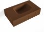 Mondiaz LEX Opbouwwastafel 50x30x12cm 0 kraangaten wasbak rechts Solid Surface mat F52106Rust - Thumbnail 1