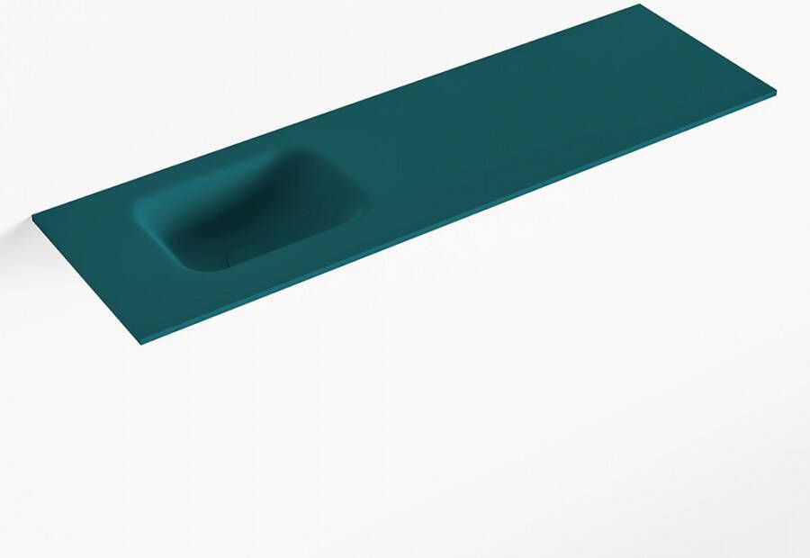 Mondiaz LEX Smag solid surface inleg wastafel voor toiletmeubel 100cm. Positie wasbak links