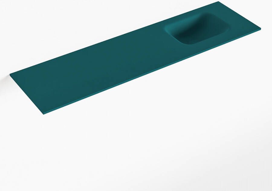Mondiaz LEX Smag solid surface inleg wastafel voor toiletmeubel 110cm. Positie wasbak rechts