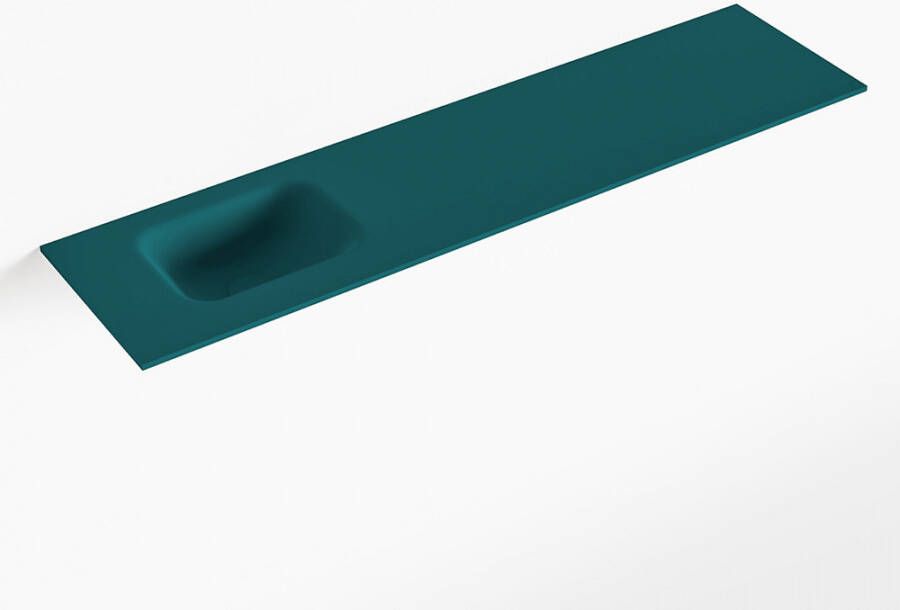 Mondiaz LEX Smag solid surface inleg wastafel voor toiletmeubel 120cm. Positie wasbak links