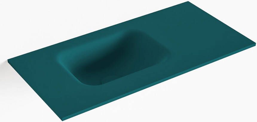 Mondiaz LEX Smag solid surface inleg wastafel voor toiletmeubel 60cm. Positie wasbak links