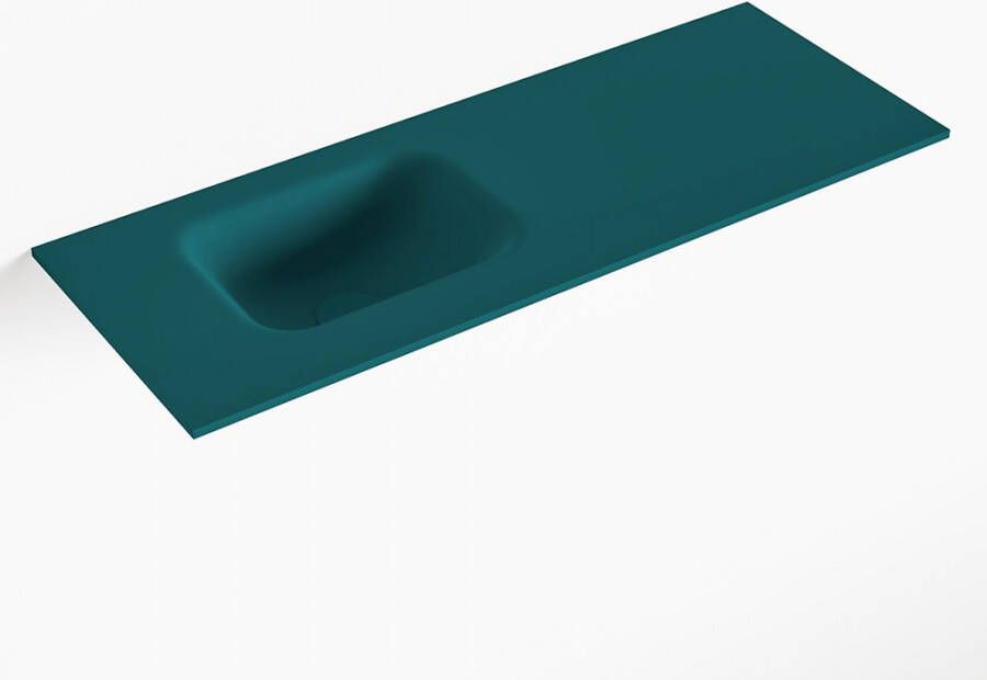 Mondiaz LEX Smag solid surface inleg wastafel voor toiletmeubel 80cm. Positie wasbak links