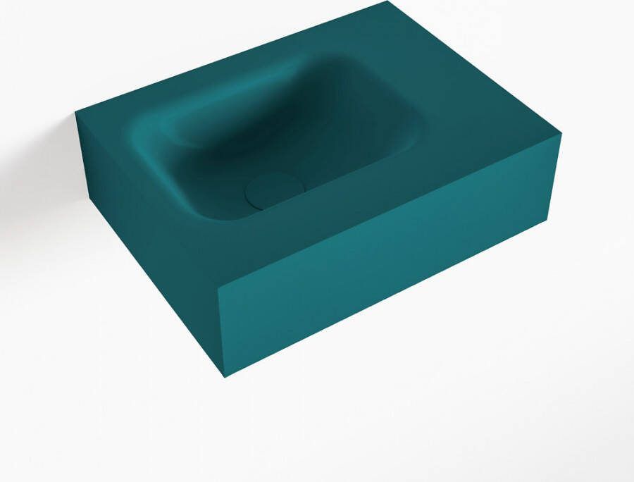 Mondiaz LEX Opbouwwastafel 40x30x12cm 0 kraangaten wasbak links Solid Surface mat F52102Smag