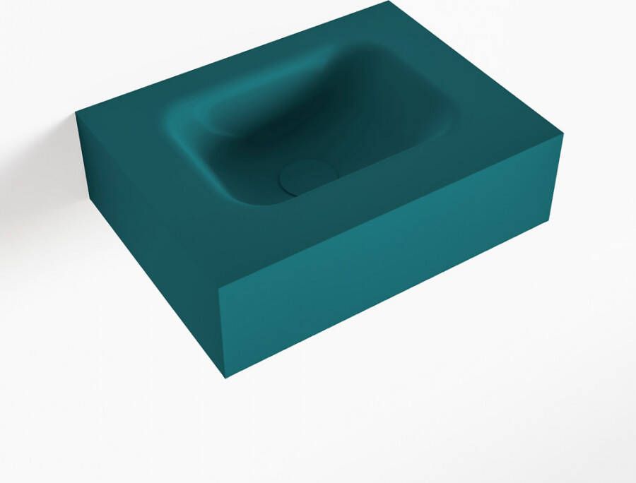 Mondiaz LEX Opbouwwastafel 40x30x12cm 0 kraangaten wasbak midden Solid Surface mat F52101Smag
