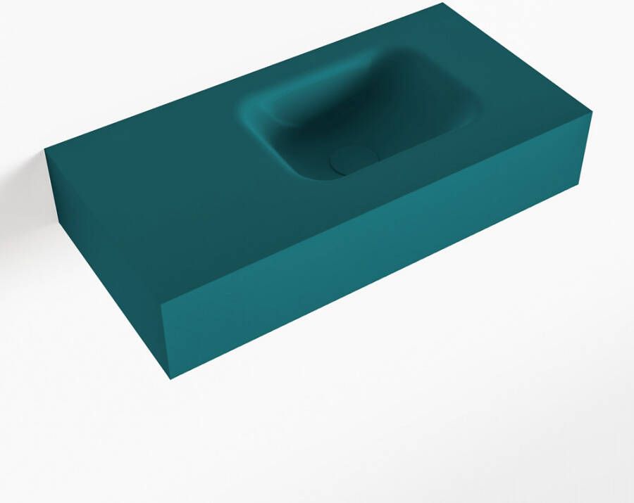 Mondiaz LEX Smag vrijhangende solid surface wastafel 60cm. Positie wasbak rechts