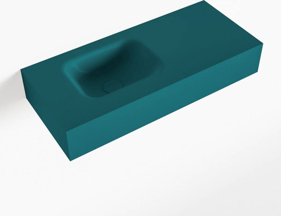 Mondiaz LEX Smag vrijhangende solid surface wastafel 70cm. Positie wasbak links
