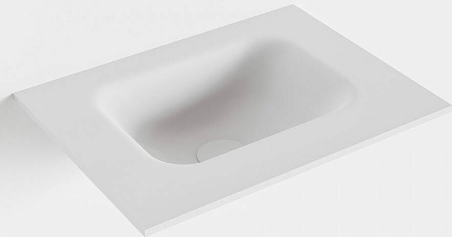 Mondiaz LEX Talc solid surface inleg wastafel voor toiletmeubel 40cm. Positie wasbak midden - Foto 1