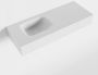 Mondiaz LEX Opbouwwastafel 80x30x12cm 0 kraangaten wasbak links Solid Surface Talc mat F52114Talc - Thumbnail 1