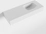 Mondiaz LEX Opbouwwastafel 80x30x12cm 0 kraangaten wasbak rechts Solid Surface Talc mat F52115Talc - Thumbnail 1