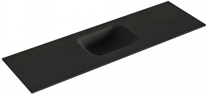 Mondiaz LEX Urban solid surface inleg wastafel voor toiletmeubel 100cm. Positie wasbak midden