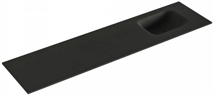 Mondiaz LEX Urban solid surface inleg wastafel voor toiletmeubel 120cm. Positie wasbak rechts