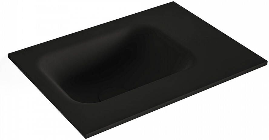 Mondiaz LEX Urban solid surface inleg wastafel voor toiletmeubel 40cm. Positie wasbak links