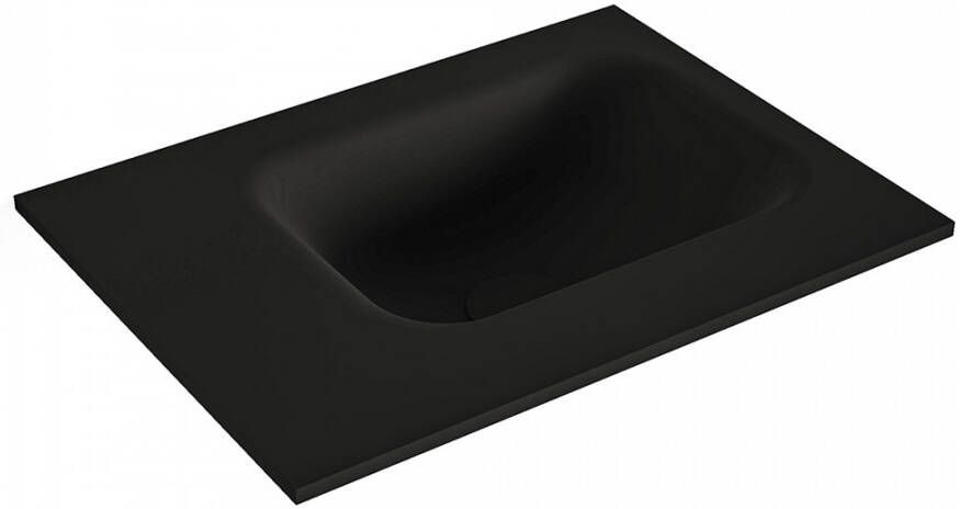 Mondiaz LEX Urban solid surface inleg wastafel voor toiletmeubel 40cm. Positie wasbak rechts