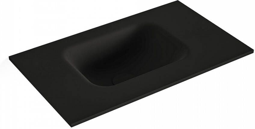Mondiaz LEX Urban solid surface inleg wastafel voor toiletmeubel 50cm. Positie wasbak links