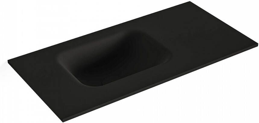 Mondiaz LEX Urban solid surface inleg wastafel voor toiletmeubel 60cm. Positie wasbak links